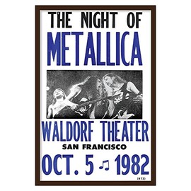 Fresh Prints of CT Showprint Concert Poster Metallica - Waldorf Theater 1982