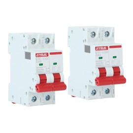 JOYELEC Pack of 2 63 A Solar Photovoltaic Systems Miniature Circuit Breaker, 2 Pole, DC500 V for Solar Panels, PV System, Circuit Breaker