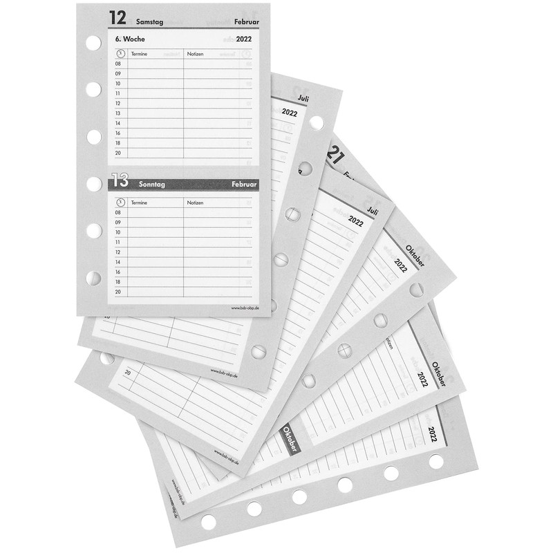 BSB 02-0275 Calendar Insert Diary Pocket, 2026, Approx. A7, 1