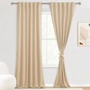 DWCN Beige Curtains for Living Room -Room Darkening Extra Long