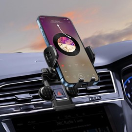 PANPHEN For VW Phone Holder with Custom Base, Car Phone Holder for 2016-2022 VW Tiguan Accessories, Hands-Free VW Phone Holder for 4.7-7 in Phones
