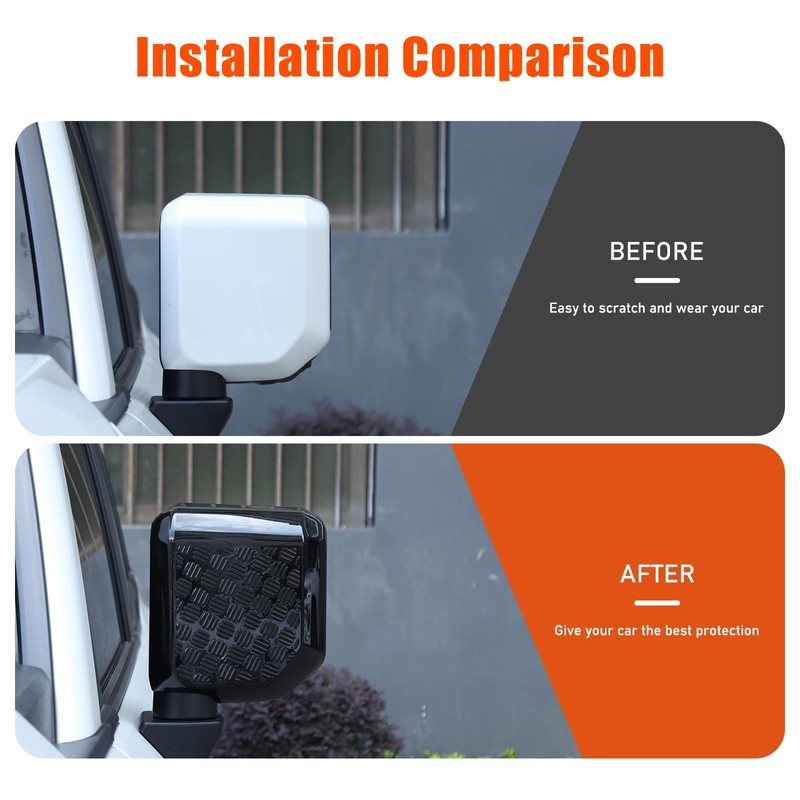 Rearview Mirror Caps Compatible with Toyota Land Cruiser 250 Prado