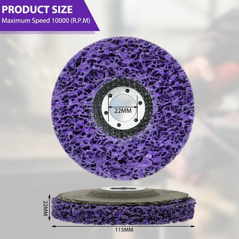 Adiwo CSD Sanding Disc, 4 Pieces Diameter 115 mm Cleaning