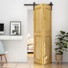 CCJH 42" Bi-Folding Sliding Barn Door Hardware Kit for 2