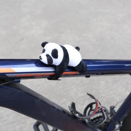 CHELAILE 2PCS Scooter Decorations,Girls Bike Accessories,Cute Bicycle Doll Decoration,Bike Streamers,Girls Bike Accessories,Funny Bike Accessories,Bike Decorations for Adults (Two pandas)