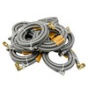 PROCURU 10-Pack 6-Ft Stainless Steel Dishwasher Hose with Elbow, 3/8"