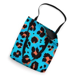 Blue Cheetah Pattern / Leopard Print / 1980s Vintage Style Tote Bag