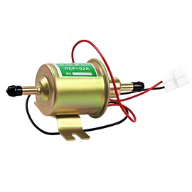 Cyleto Electric Fuel Pump 12V Universal Low Pressure Gas Diesel 12 Volt Transfer Inline Fuel Pump for Lawn Mower Carburetor Gas Diesel Engine 2.5-4psi HEP-02A