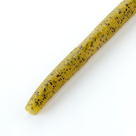 Senko Bait Soft Plastic Lures 5" Senkos 24 Pcs/100pcs for Wacky Rig Freshwater Fishing Green Pumpkin senko with Black Flake Pink Watermelon Double Color (Pumpkin Green+Black Flash, 24)