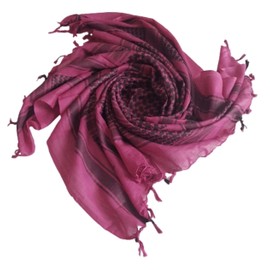 MILSPEC SURPLUS 100% Cotton Pink And Black Shemagh Arab Keffiyeh Headscarf Unisex Desert Shawl Hijab Scarf
