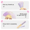 iPihsius Folding Fan, Slik Folding Hand fan with First Layer