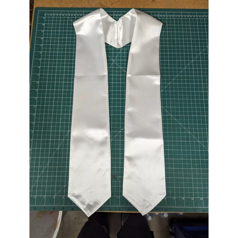 5 Pack 60in White Sublimation Blanks Plain Graduation Stole Scarf