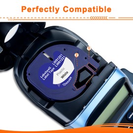 Labelwell 8x Compatible with Dynmo Label Tape Compatible with Dynmo 200B XR 80 LT-100H LT-110T LT-100T QX50 XM 2000 for Label Tape 12 mm x 4 m 91221 16951 91222 91233 91224 91225