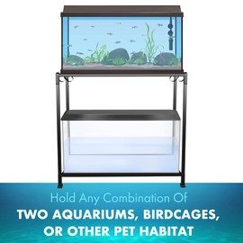 Caitec | TitanEze | Double Aquarium Stand (2 Stands in 1) | Fish Tank Stand | Bird Cage Stand | Aquarium Stands | 15 to 20 Gallon Aquarium Stand, 26.5" W x 31" H x 13" D