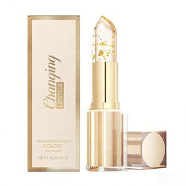 DUSKLYT PH Color Changing Lipstick, Temperature Reactive Lip Tint Adapts to Your PH & Body Heat | Long Lasting Moisturising Gloss with Gold Foil | Hydrating Shine, Smooth Texture (1PC)