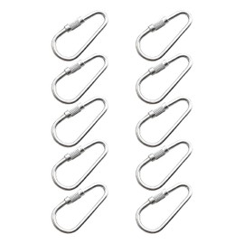 Kryoflare 10Pcs Stainless Steel Parrot Toy Hooks, Metal Bird Cage Hooks, Metal Parts DIY Bulk Birds