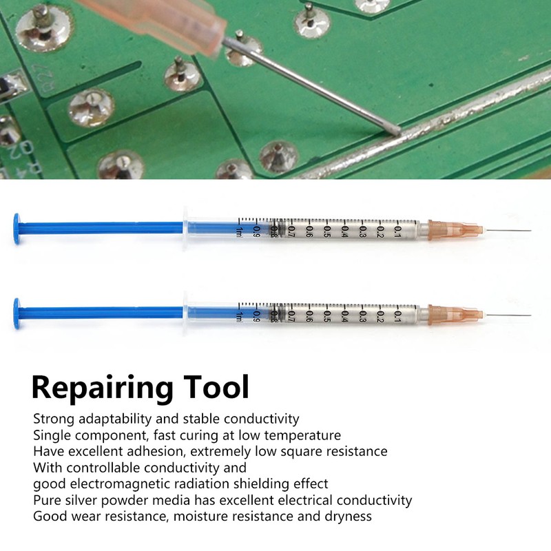 Conductive Silver Paint Adhesive Wire Glue Electrically HeatCuring DIY Repair
