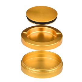 PODAHO Metal Container for Pouches and EDC Storage Can, 3 Layer Aluminum Pouch Holder with Secure Lid, Multiple Colors, (Gold)