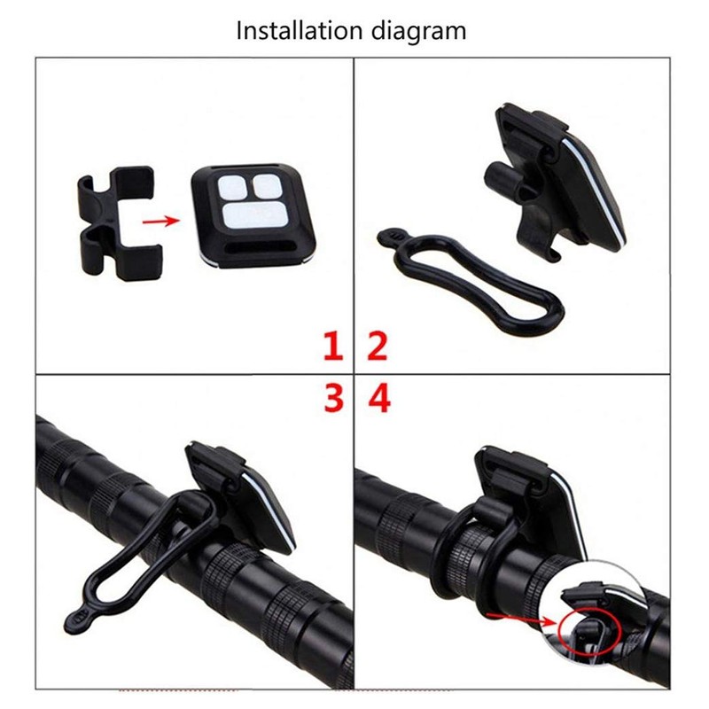 Wireless Remote Control Bike Rear Light Intelligent Bike Turn Signals