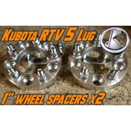 KUBOTA RTV-900 RTV-1100 RTV-1140 1" WHEEL SPACERS Older 5 Lug Only Front Rear x2