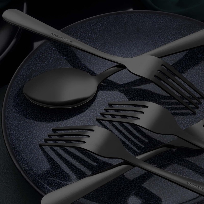 Unokit 24-Piece Stainless Steel Dinner Forks Silverware - 8 Inch