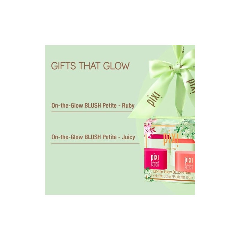 Pixi Beauty On-the-Glow - Juego de regalo de mini rubor,