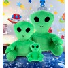DolliBu Plush Alien Stuffed Toys - Soft Huggable Green Alien