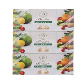 B Brilliet Enzyme Jelly, Enzyme Supplement, Plant Fermented Extract, Vegetables, Fruit Enzymes, Wildflower Enzymes, Intestinal Activity, Made in Japan, Slimming, Pack of 10, 3 Boxes