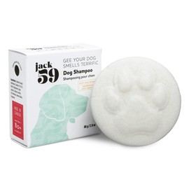 Jack59 Dog Grooming Bar with Conditioners for Skin - Organic, Vegan, pH Balanced, All-Natural Shampoo and Bath Bar for Puppies and Dogs, Gee Your Dog Smells Terrific, 80g