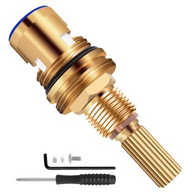 Brass 1-001 Replacement Parts Widespread Cartridge Cold Side,Compatible With Brass 1001 Ceramic Cold Cartridge,Brass Construction
