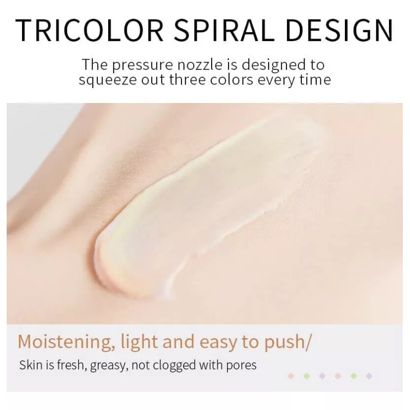 SENANA MARINA Base Maquillaje Corrige E Ilumina Tricolor Impermeable 40g