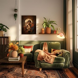 VYPEROCK Holy Family Home Decor Canvas Wall Art, Sacred Family Oil Painting Print, Classic Religious Art for Living Room, Bedroom, or Chapel – Premium Framed Canvas Wall Art Prints, 16x20