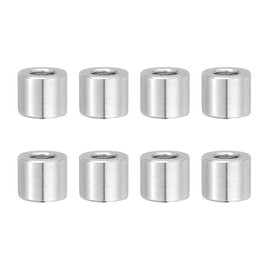 PATIKIL 8 Pcs Stainless Steel Spacers, 6mm ID x 12mm OD x 10mm Height 304 Stainless Steel Bushing Screw Standoff Unthreaded Round Spacer for 1/4"M6 Screws Bolts Nuts