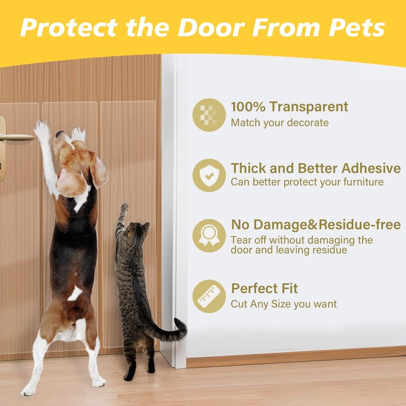 yongjoy Door Protector from Dog Scratching - Cat Scratch Door