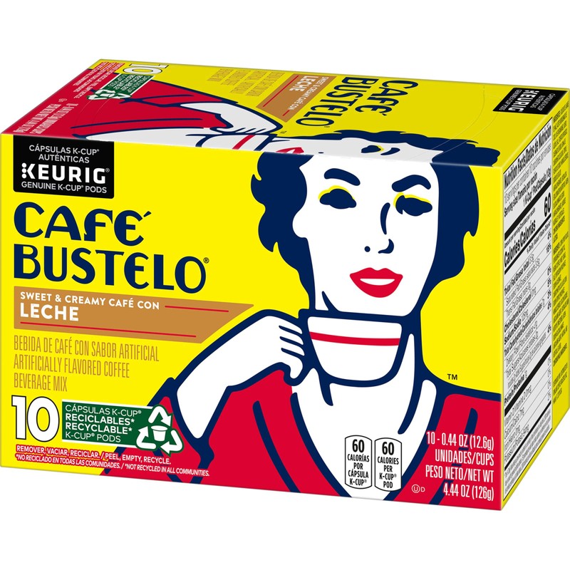 Café Bustelo Sweet & Creamy Café con Leche Coffee, 10