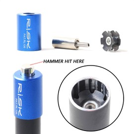 ALEOED Bike Fork Star Nut Setting Tool Kit, Bicycle Fork Repair Installer Tool with 1 Bicycle Star Nut and 1 Spare Positioning Screw for 1 1/8 inch Tube