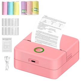 YAOYUQIAN Print Pods Mini - Sticker Printer Portable Thermal Inkless Sticker Maker Machine Pocket Phone Instant Print for Study Graphics, Anatomical Diagrams, Photos