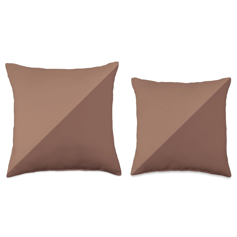 Mocha Mousse Geometric shape Throw Pillow