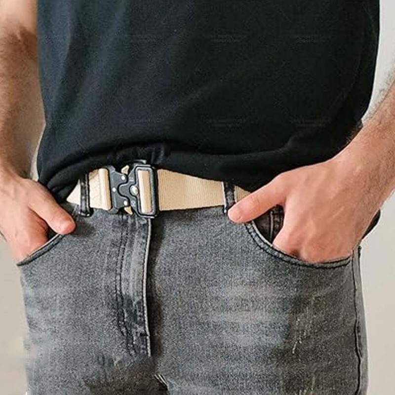 ZYEKIU Tactical Belt Men's Nylon Quick Release Belt 3.8 cm