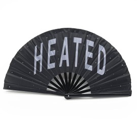 Expression Tees HEATED Large Concert Clack Fan - Foldable Handheld Renaissance Fan, Perfect for Festivals, Raves - Chitlin Rodeo Circuit