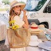 KALIDI Beach Mesh Tote Bag, Casual Tote Grocery Bag Hobo