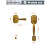 SORWDUERM 1 Pack Antique Brass Front Door Handle Reversible Lever