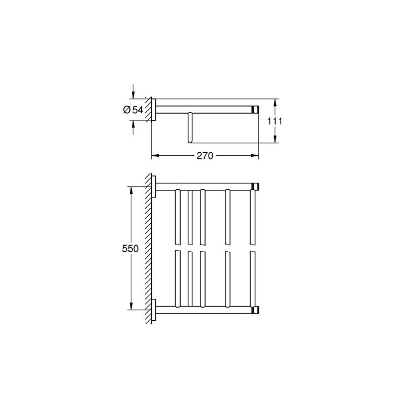 Grohe Essentials 22 In. Multi-Towel Rack