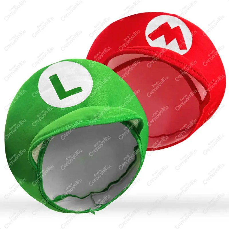 Par de Gorras Mario Bross Y Luigi Gorro Disfraz Fiesta