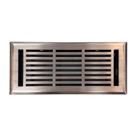 EMPIRE REGISTER CO Linear Design, Heavy Duty Floor Vent Covers, Metal Damper Attached. Vent Covers for Floor only. (Floor, Antique Copper, 4 x 10 inch (Pack of 1))