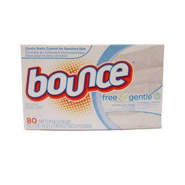 Bounce Free & Gentle, Fabric Softener Sheets, 80 Count