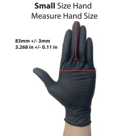 Infi-Touch Unisex-Adult Lite & Tough Black Nitrile Glove, Lite Duty, Powder Free Small (Pack Of 100)