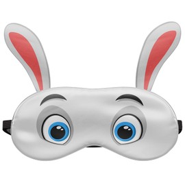 Sleep Mask Travel Relax Eye Cover Bed Emoji Nap Blindfold White Rabbit [042]