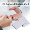 100 Tarjetas de Visita de Metal de sublimación Plateadas, Tarjetas