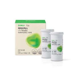 Dinu 디뉴 파라오틱스 유산균 파라 프로바이오틱스 (350mg x 60캡슐) 1박스 D.NEW Pharotics Para Probiotics (350mg x 60 Capsules) 1 Box